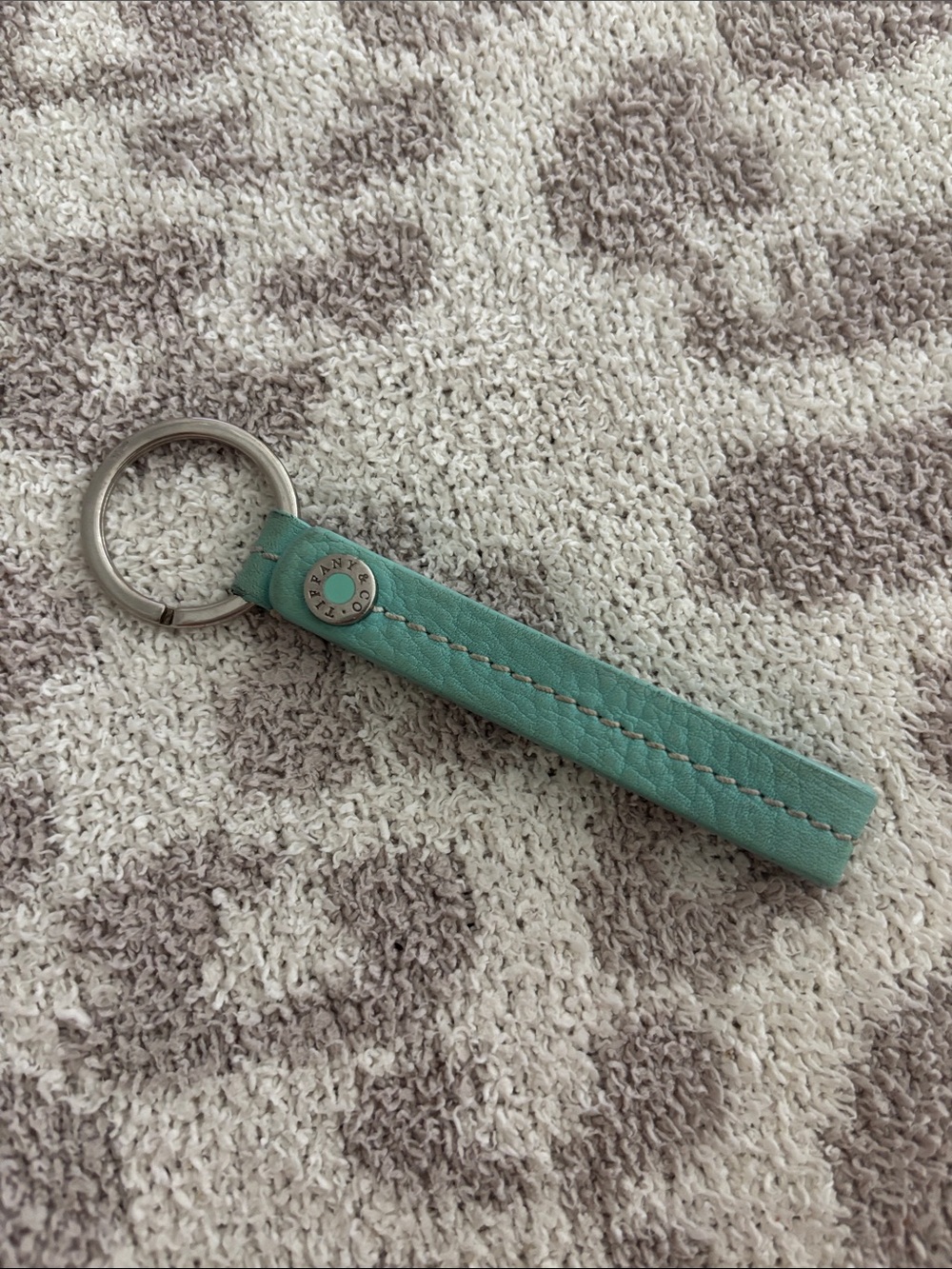 Tiffany & Co. Tiffany blue leather keychain